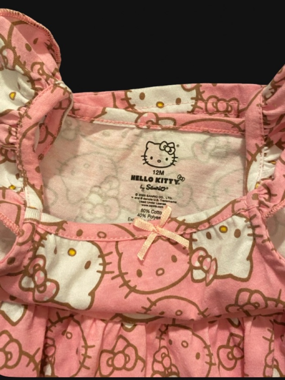 Hello Kitty Pink Printed Ruffle-Strap Dress - Picture 10 of 13